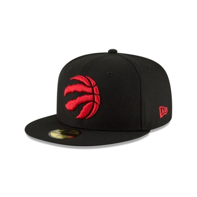 Black Toronto Raptors Hat - New Era NBA Basic 59FIFTY Fitted Caps USA3852769